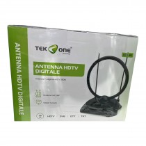 Antenna Attiva TV Amplificata Per Digitale Terrestre DTT DVB-T VHF UHF FULL HD 38dBi