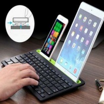 TASTIERA WIRELESS BLUETOOTH CON SUPPORTO PER SMARTPHONE TABLE PC 