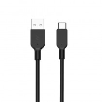 CAVO ALTA QUALITA' USB TYPE-C 3A 1Mt Diam.3,8mm Nero DATA CHARGER
