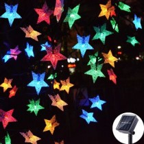 LUCI SOLARI DA ESTERNO NATALIZIE A FORMA STELLA 60 LED 11 MT MULTICOLOR