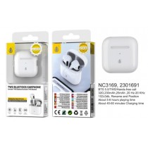 MINI AURICOLARI ERGONOMICI BLUETOOTH 5.0 STEREO TWS BIANCO O NERO