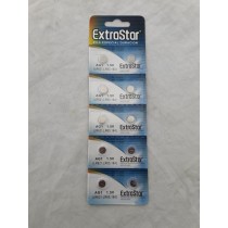 EXTRASTAR BATTERIA A BOTTONE AG1 LR621, LR60, 164 ALKALINE BATTERY 1,5V