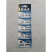 EXTRASTAR BATTERIA A BOTTONE AG5 LR754, LR48, 193 ALKALINE BATTERY 1,5V