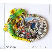 Souvenir from Italy Calamita Italia Fortunata Gecco Fridge Magnet