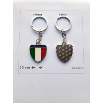 Portachiavi Souvenir Italia Scudetto Tricolore in Metallo Porta Chiave keychain  Italy