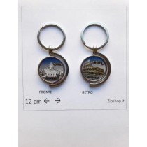 Portachiavi Souvenir ROMA SAN PIETRO COLOSSEO TONDO Porta Chiave in Metallo keychain Rome Italy 