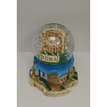 PALLA DI NEVE SFERA IN VETRO MONUMENTO ROMA COLOSSEO SNOWBALL SOUVENIR FROM ROME