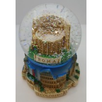 65mm PALLA DI NEVE SFERA IN VETRO ROMA COLOSSEO SNOWGLOBE SOUVENIR FROM ROME 4431