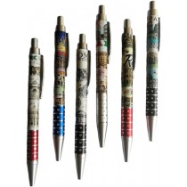 Set di 6 Penne Biro Monumenti Roma Impugnatura Colori Misti Souvenir Pen From Italy Rome Monuments