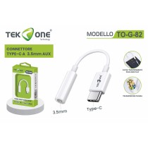 TEKONE CAVO ADATTATORE AUDIO TYPE-C / 3,5mm F TO-G-82
