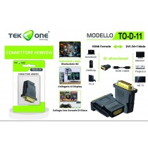 TEKONE Adattatore DVI 24+1 M / HDMI F 1920x1080P a 60Hz