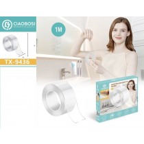 CIAOBOSI NASTRO BIADESIVO TRASPARENTE DA L.1m S.2mm l.30mm TX-9436