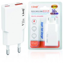 LINQ CARICATORE RAPIDO QC 3.0 + PD 30W AC3463 SLIM STYLE