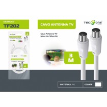 TEKONE CAVO ANTENNA TV 3m M/M TF202