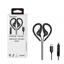 LINEXTREME AURICOLARE SPORTIVO CON CONNETTORE TYPE-C LX-205  DA 1.2m 