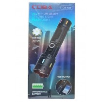 COBA TORCIA RICARICABILE IN ALLUMINIO 300W WICK 3000M 4500mAh + USB OUTPUT 