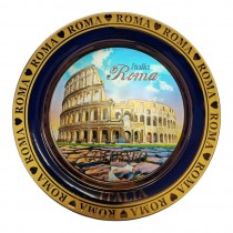 Piatto Decorativo Souvenir Ricordi di Roma Colosseoi in Ceramica con Supporto o da Appendere Diametro 20cm 6429