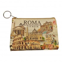 Borsellino Portamonete Cerniera Zip Souvenir Roma 6440