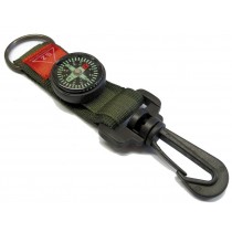 PORTACHIAVI CON BUSSOLA E MOSCHETTONE PER ESCURSIONI