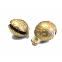 CAMPANELLINO PORTAFORTUNA A CIONDOLO IN BRONZO "L"