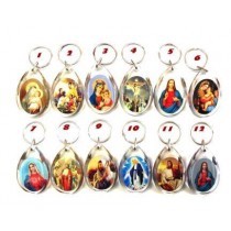 SOUVENIR " PORTACHIAVE RELIGIOSO KEYCHAIN  NELLA GOCCIA D'ACQUA"