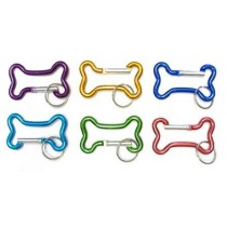  PORTACHIAVI MOSCHETTONE A FORMA DI OSSO Portachiavi in Alluminio