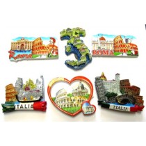 COMPOSIZIONE 2B - 6 PEZZI DI CALAMITE Magnete PER Frigo SOUVENIR DI ROMA Souvenir From Italy Rome