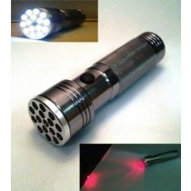 Torcia 15 Led  e  Puntatore Laser Rosso