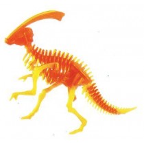 PUZZLE DINOSAURO 3D FOSFORESCENTE Parasaurolophus COLORE VERDE 39 PEZZI