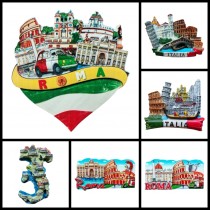 COMPOSIZIONE 2B - 6 PEZZI DI CALAMITE Magnete PER Frigo SOUVENIR DI ROMA Souvenir From Italy Rome