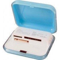 MEMORY CARD READER LETTORE DI MEMORIE USB WINDOS MAC  LINUX Cavo USB INTEGRATO.