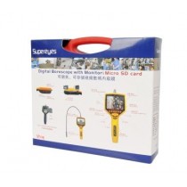 Boroscopio con Monitor 3.5" Lunghezza 500mm Diametro 9mm  Luce Led  Recorder Tf