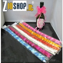 FIOCCHI COCCARDE AUTOTIRANTI CERIMONIA REGALO BOMBONIERA GOLD NATALE VARIE MISURE E COLORI 