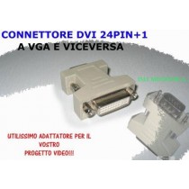 Adattatore VGA(Mas.) - DVI-A DVI-I 24+5(Fem.) Da MONITOR a DVI-A DVI-I