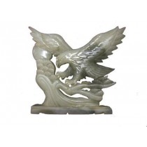 STATUA AQUILA  IN POLVERE DI GIADA E Resina 