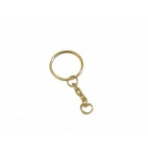 6pz BASE PER PORTACHIAVI KEYCHAIN KIT CATENINA ANELLO 25mm ARGENTATO