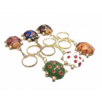 PORTACHIAVE PORTAFORTUNA IN CLOISONNE IN VARIE COLORAZIONI