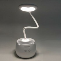 Lampada Luce a Led da Tavolo con Portapenne Integrato Luce Notturna da Scrivania Ufficio Ricaricabile Senza Fili Portatile