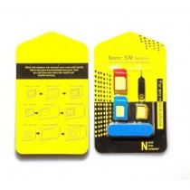 Kit 5in1 Adattatore Scheda Nano Micro SIM Universale per Smartphone e Tablet  Convertitore Card + Estrattore + Limetta in Metallo