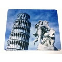 SOUVENIR ITALY TAPPETINO MOUSE PAD PISA IN GOMMA CON SUPERFICIE TELATA 22-18