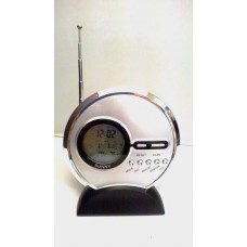 SVEGLIA ROTONDA CALENDARIO BAROMETRO E RADIO FM M.801A