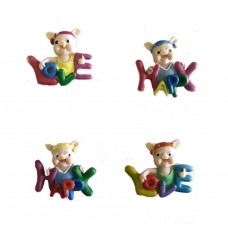 Calamita Magnete Frigo Fridge Magnets  MAIALINO ALFEBETO