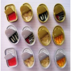 IDEA REGALO CALAMITE Frigo in Resina BARATTOLI SOTT'OLIO VARI