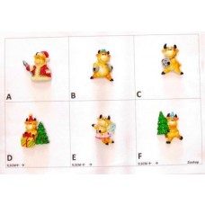 Calamita Magnete Frigo Fridge Magnets  MUCCA NATALIZIA