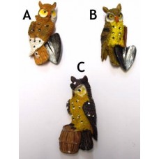 CALAMITA MAGNETE FRIGO RESINA PORTAFORTUNA GUFO VARI MODELLI