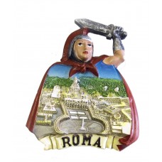  Calamita Magnete Resina "ROMA GLADIATORE VATICANO" Fridge Magnet Souvenir
