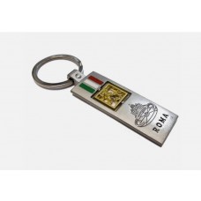 SOUVENIR PORTACHIAVI FROM ITALY " ROMA RETTANGOLO GIREVOLE SAN PIETRO "IN METALLO