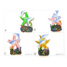 Calamita Magnete Frigo Fridge Magnets Dolphin DELFINI CON STELLA MARINA  