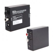 MINI CONVERTITORE AUDIO DA DIGITALE AD ANALOGICO A TOSLINK COASSIALE OTTICO RCA L/R
