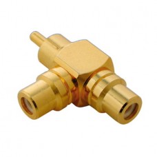 Adattatore 1 RCA M / 2 * RCA F A FORMA "F"